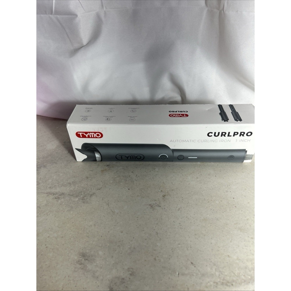 TYMO Automatic Rotating Curling Iron - CURLPRO 1 inch, Metallic Gray
